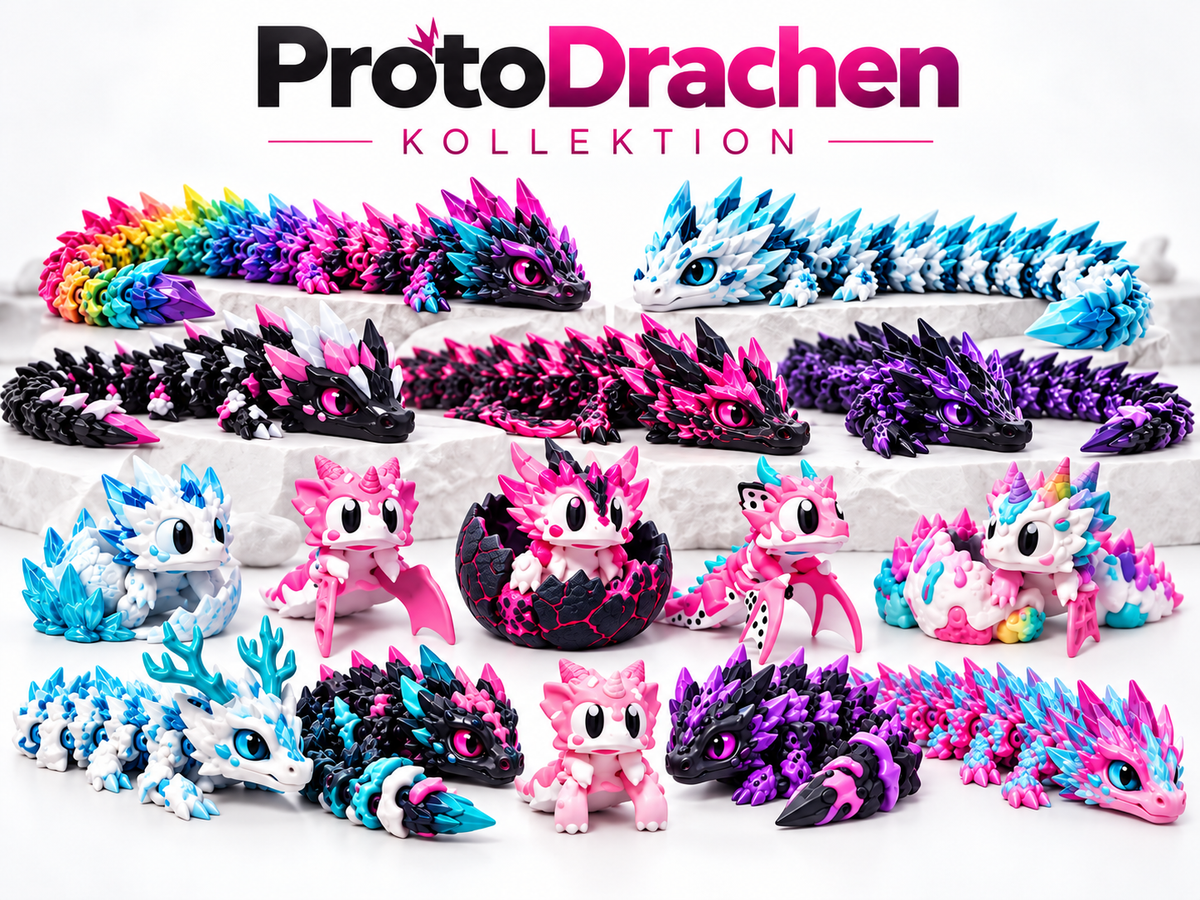 Drachen-Geschenk für Kinder: Welcher bewegliche Drache passt zu deinem Kind? - ProtoPlot3D