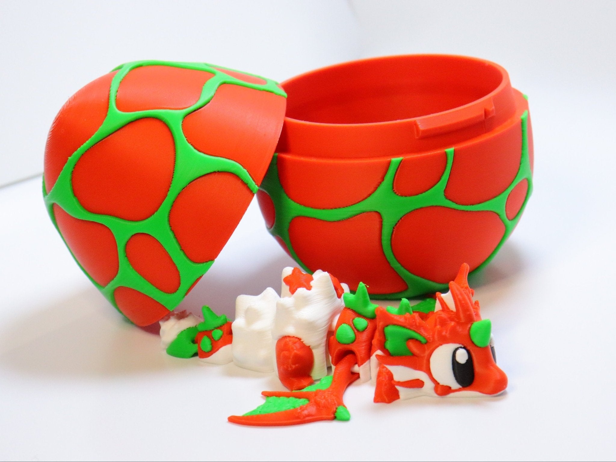 3D Drache beweglich – Infernia – Spielzeug Drache mit Ei – Swiss Made Schweiz - Protoplot3D