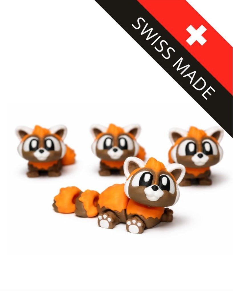 3D Druck Roter Panda Spielzeug – Tierfiguren zum Spielen & Sammeln – Swiss Made - Protoplot3D