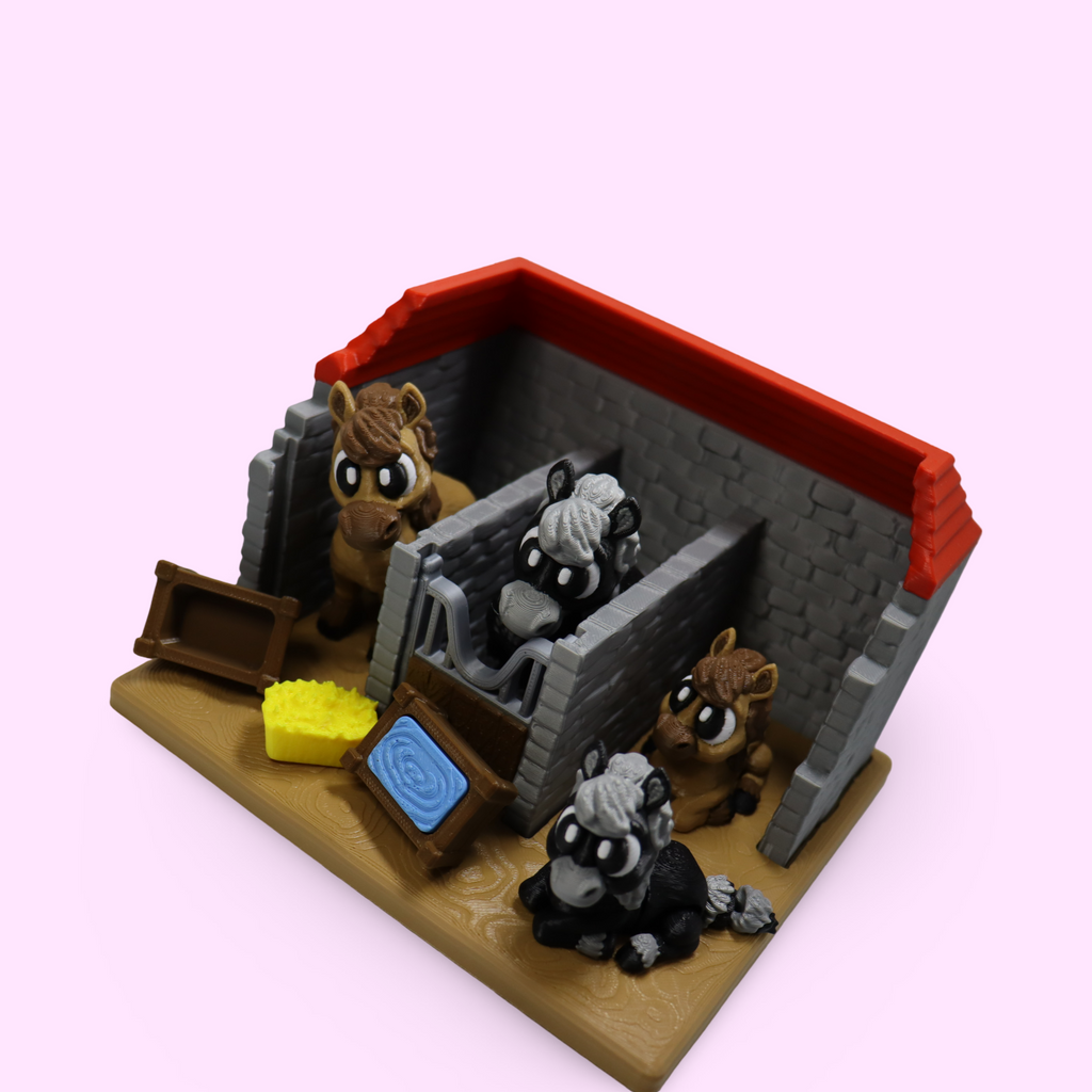 Pferd & Fohlen Spielset – Tierwelt Swiss Made