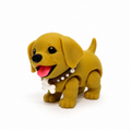 Bewegliche Labrador-Figur aus dem 3D-Druck auf weissem Hintergrund