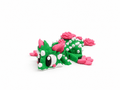 ProtoDrache Rosenkaktus beweglicher grüner Kaktusdrache mit pinken Rosen