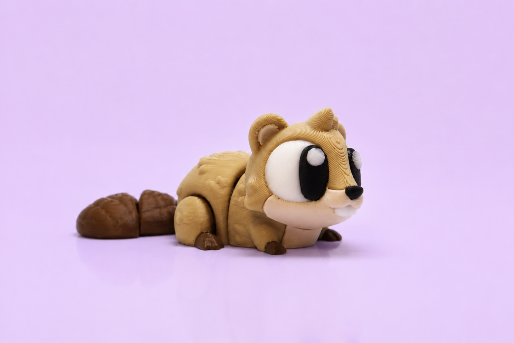 Flexible Beaver Figurine – 3D Printed Toy Swiss Made