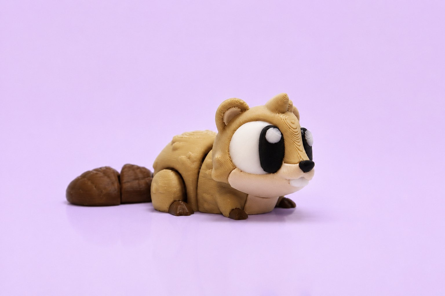 Flexible Beaver Figurine – 3D Printed Toy Swiss Made