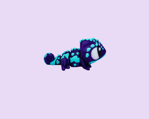 Poseable Chameleon Figure – 3D Printed Toy