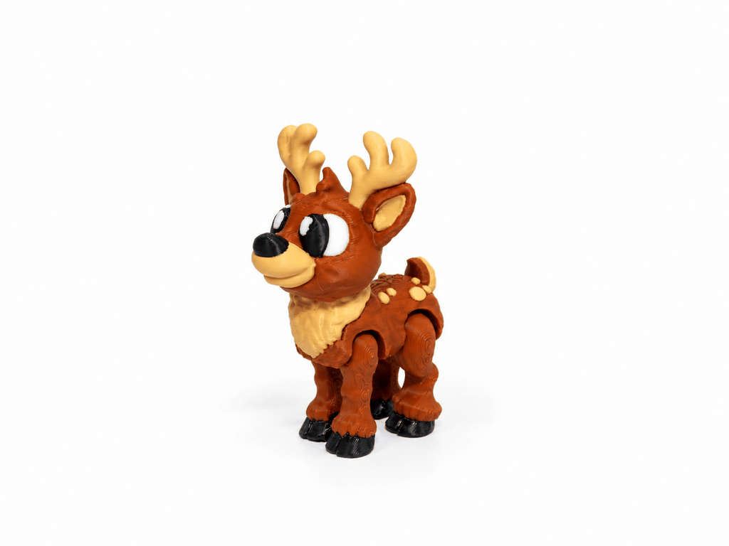 Bewegliche Rentierfigur mit Geweih von ProtoPlot3D