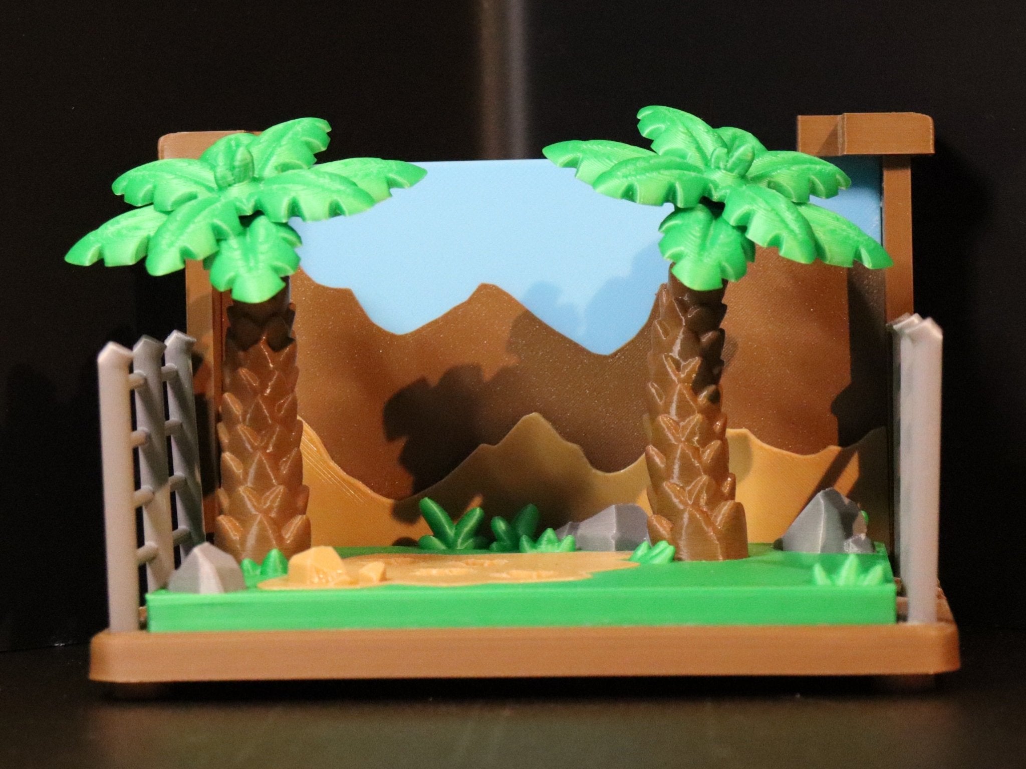 BabyDinos Gehege – Szene mit Palmen 🌴 - Protoplot3D