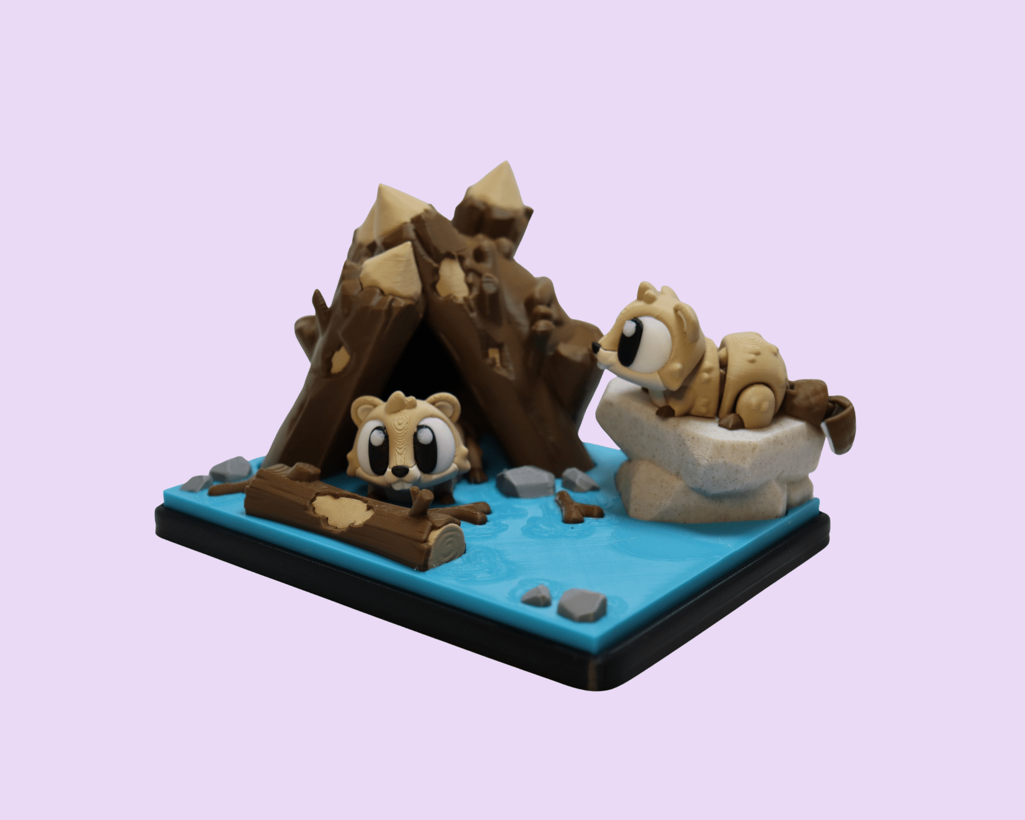 Biber Spielset Kinder mit Damm – 3D Druck Swiss Made - Protoplot3D