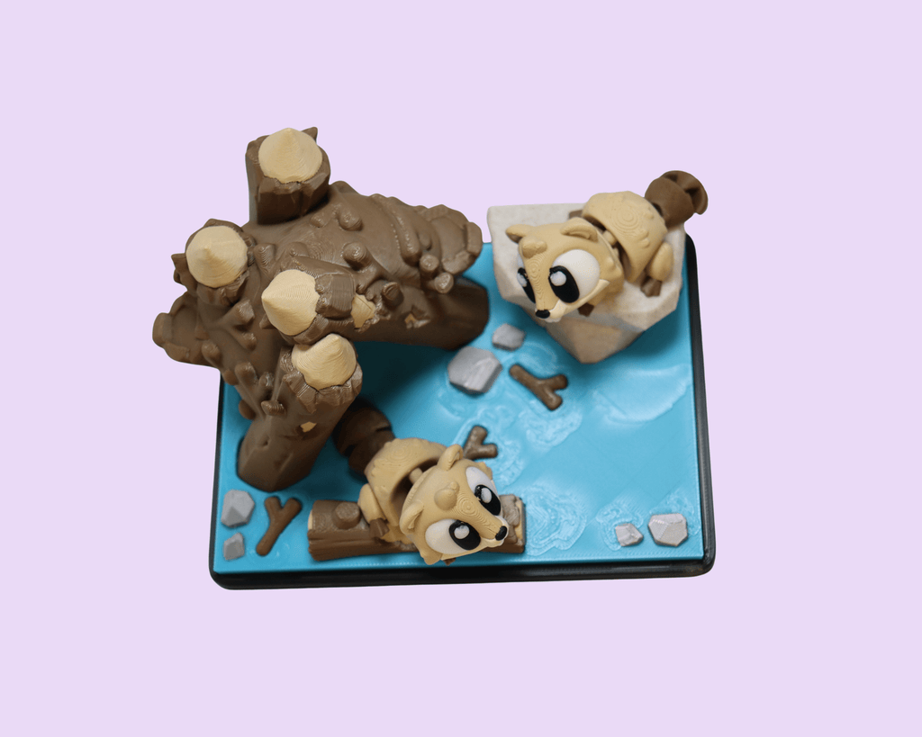 Biber Spielset Kinder mit Damm – 3D Druck Swiss Made - Protoplot3D