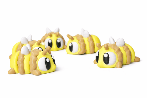 Bienen Figuren Set – 3D Druck Spielzeug – Mini Bienen – Tierfiguren – Swiss Made - Protoplot3D