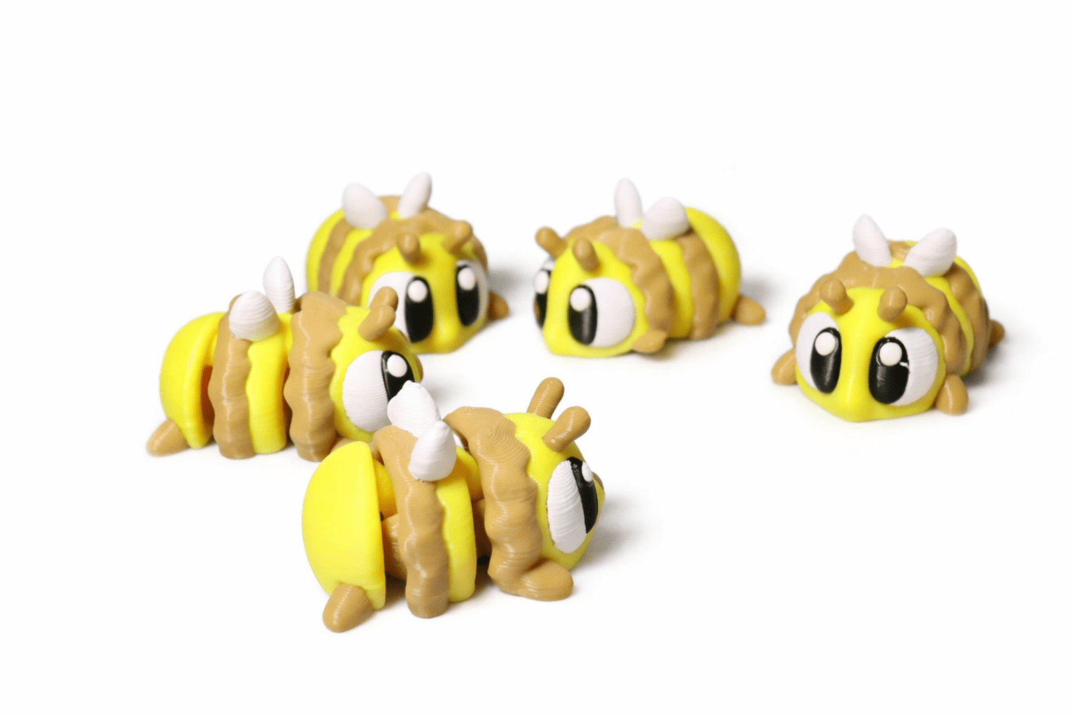 Bienen Figuren Set – 3D Druck Spielzeug – Mini Bienen – Tierfiguren – Swiss Made - Protoplot3D