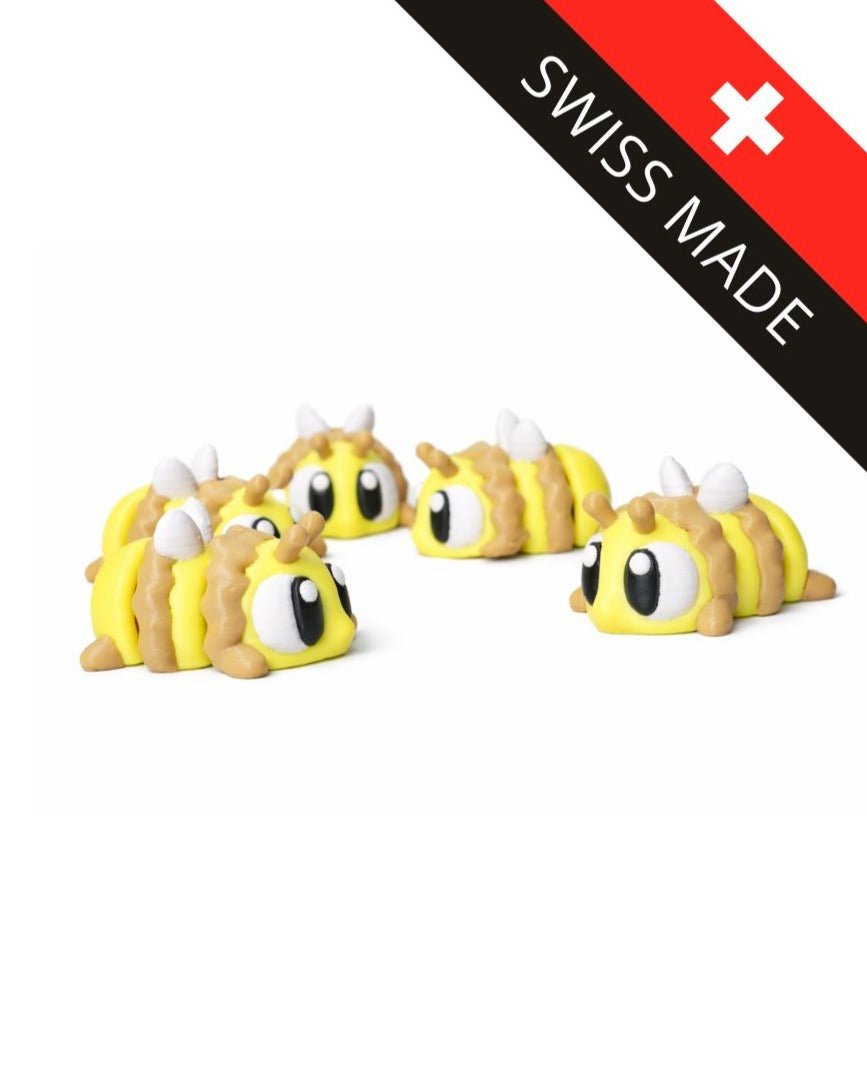 Bienen Figuren Set – 3D Druck Spielzeug – Mini Bienen – Tierfiguren – Swiss Made - Protoplot3D