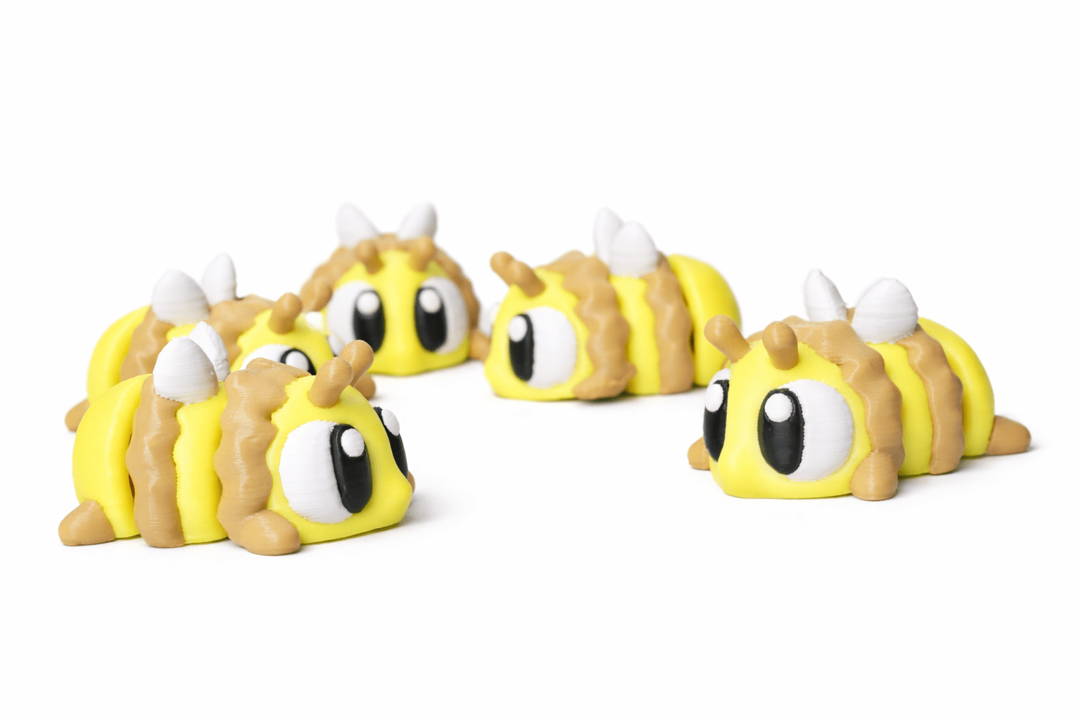 Bienen Figuren Set – 3D Druck Spielzeug – Mini Bienen – Tierfiguren – Swiss Made - Protoplot3D