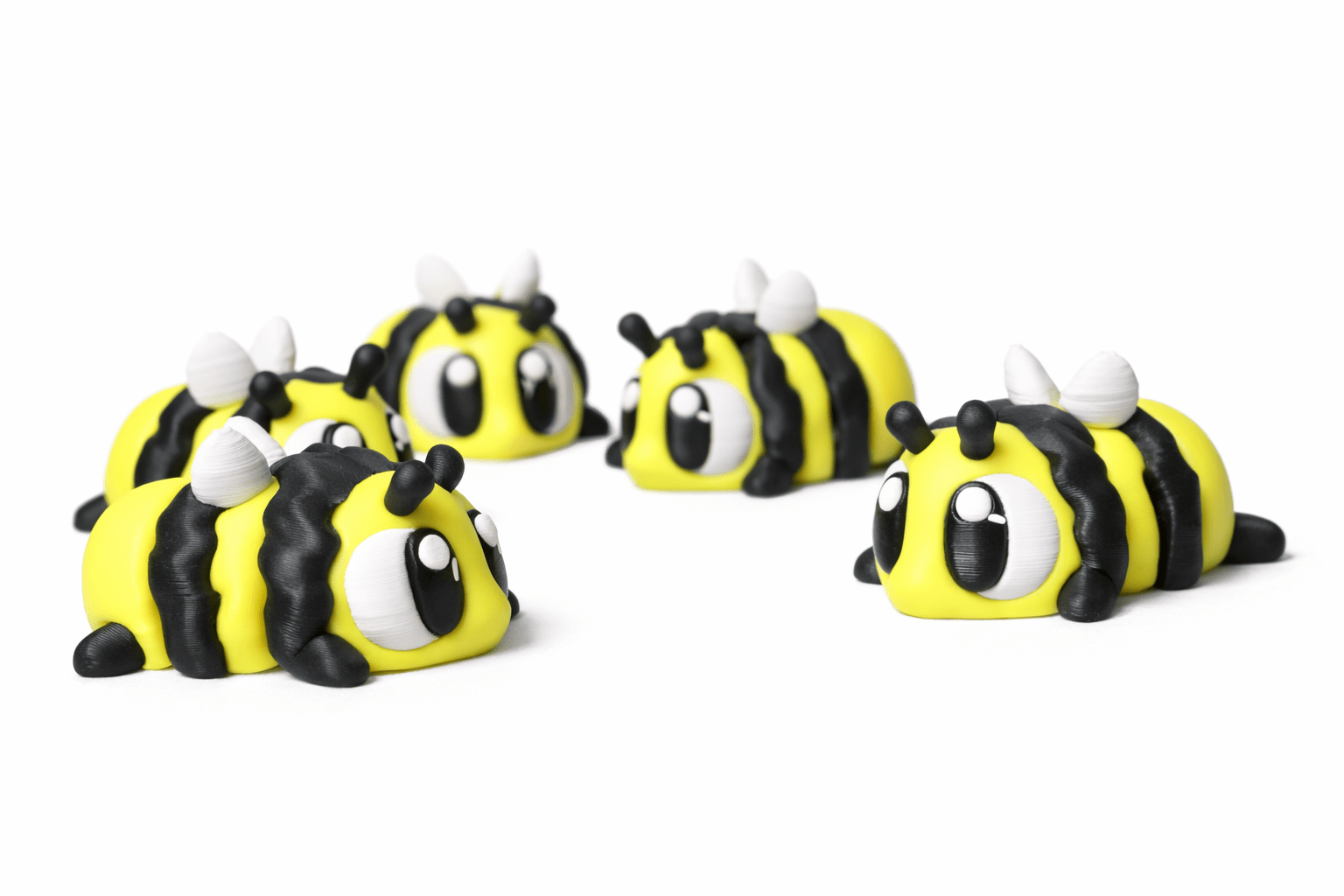 Bienen Figuren Set – 3D Druck Spielzeug – Mini Bienen – Tierfiguren – Swiss Made - Protoplot3D