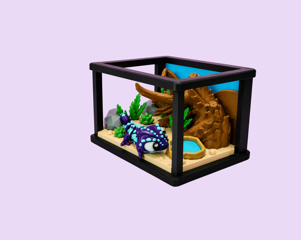 Chamäleon Spielset mit Terrarium – 3D Spielzeug Swiss Made - Protoplot3D