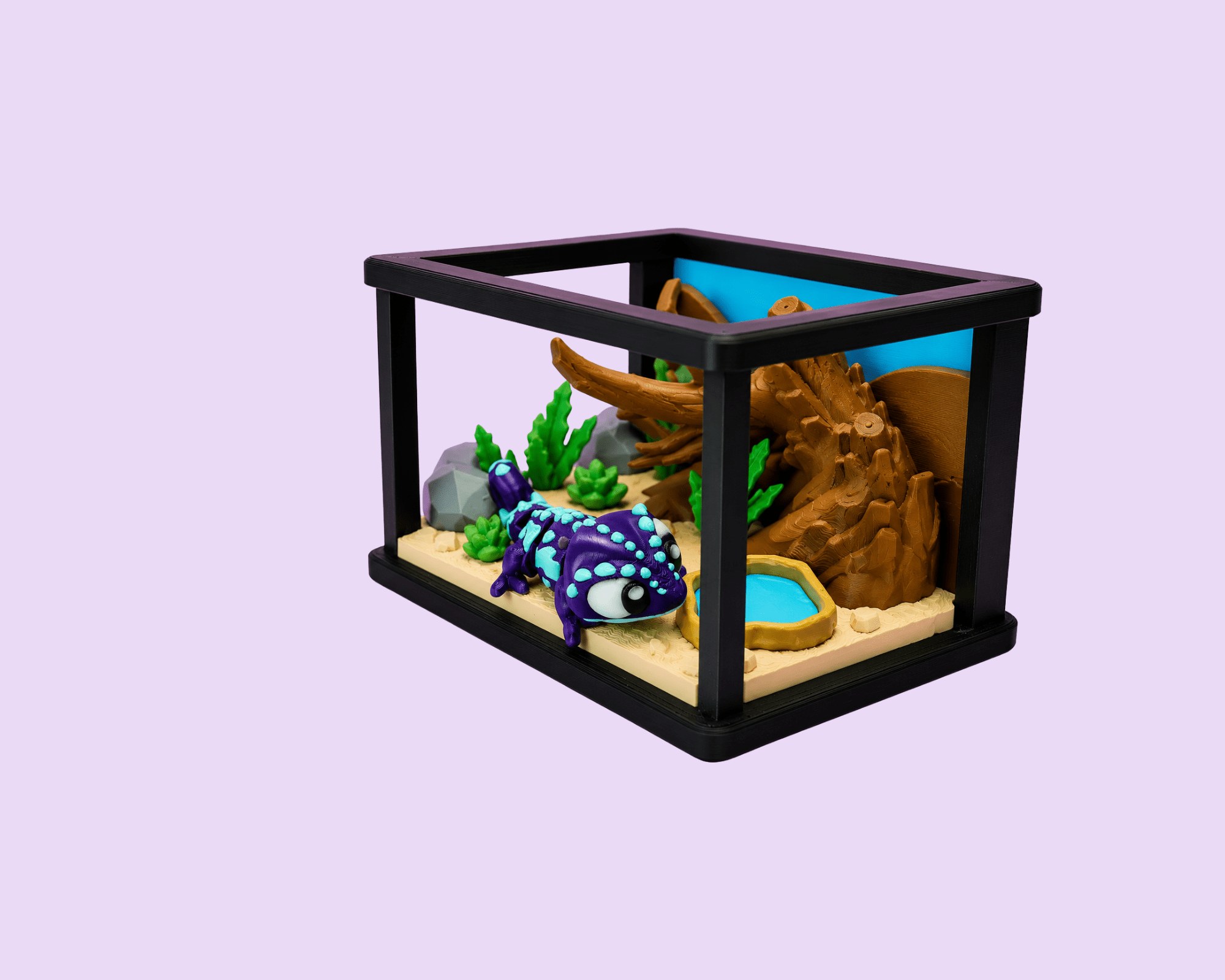 Chamäleon Spielset mit Terrarium – 3D Spielzeug Swiss Made - Protoplot3D