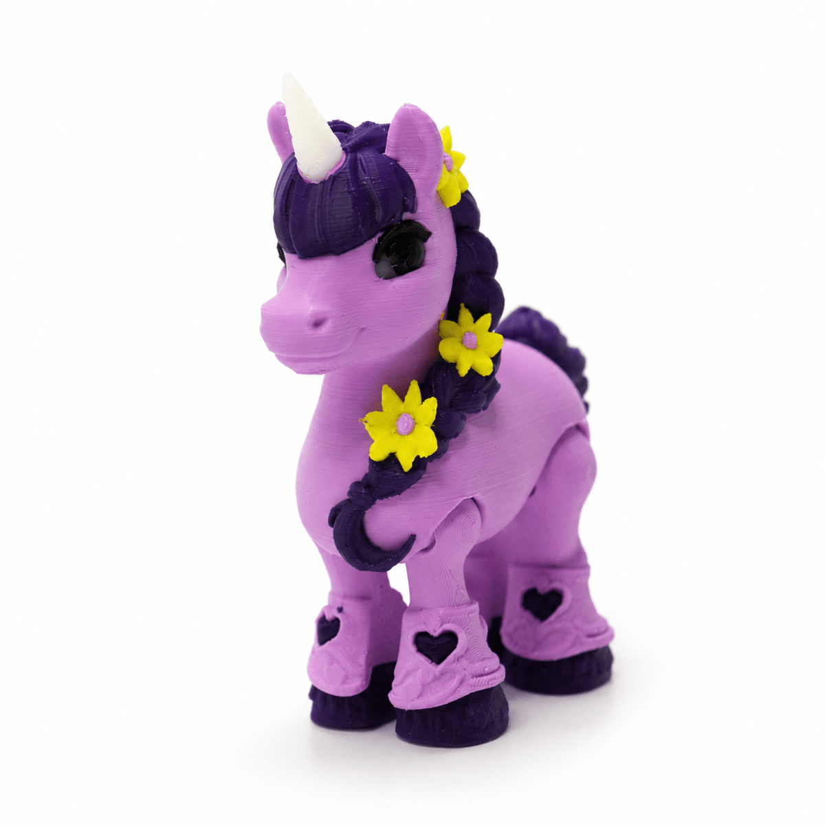 Einhorn Blütenzauber – Bewegliche 3D-Druck-Figur - ProtoPlot3D