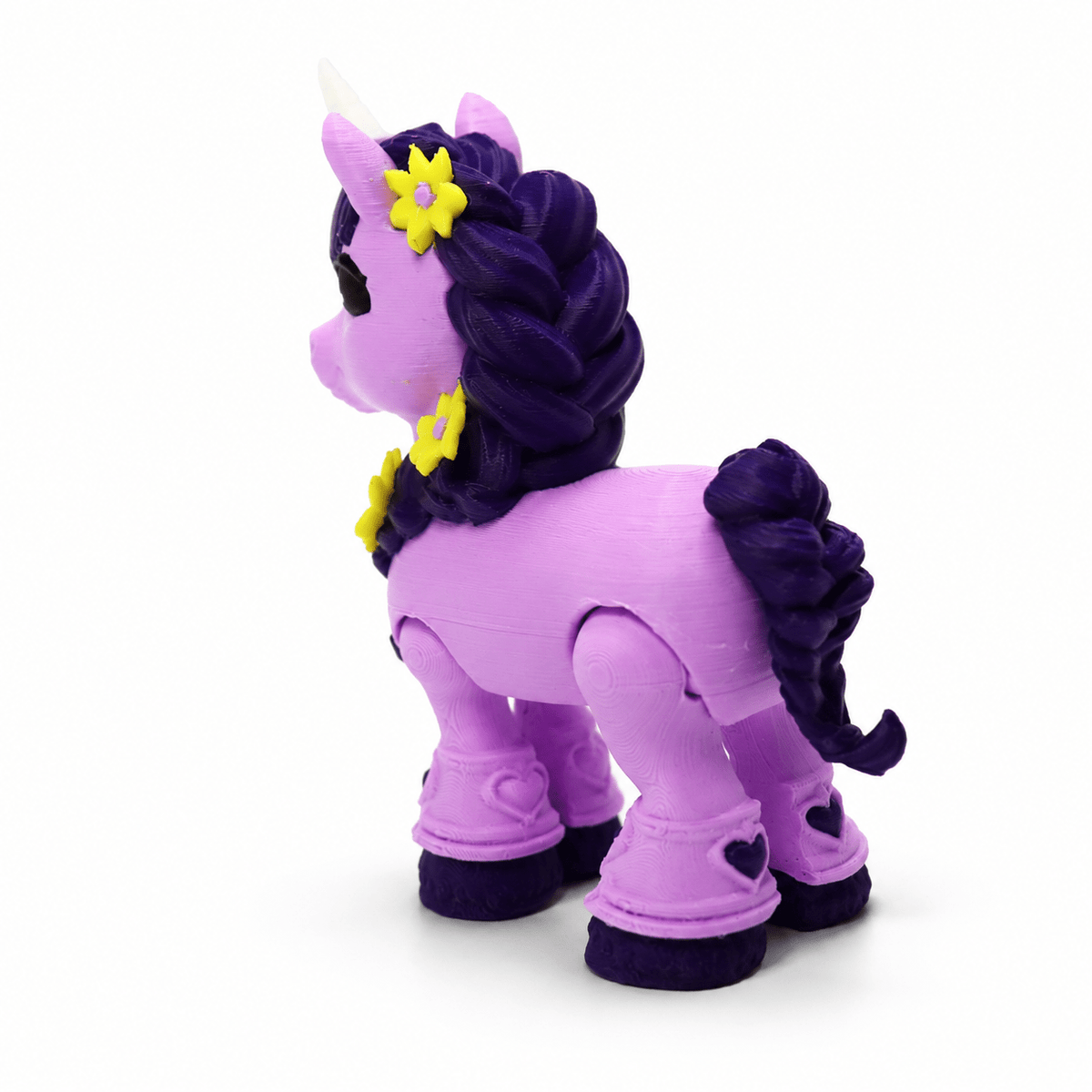 Einhorn Blütenzauber – Bewegliche 3D-Druck-Figur - ProtoPlot3D