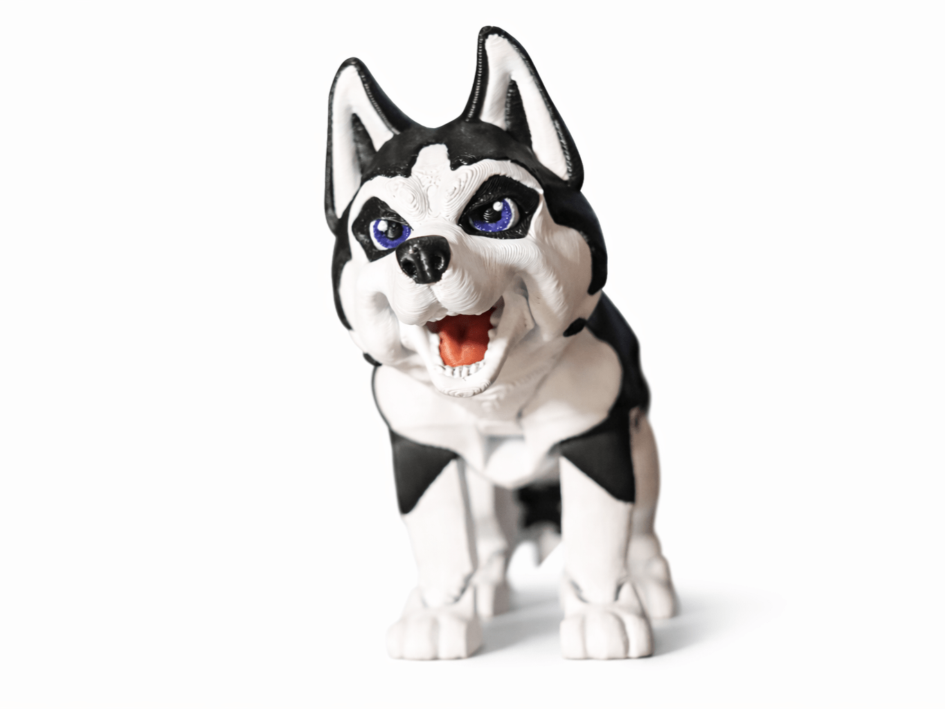 Husky Spielset aus dem 3D - Druck – mit Husky und detailreicher Hundehütte für eine realistische Spielszene. - Protoplot3D