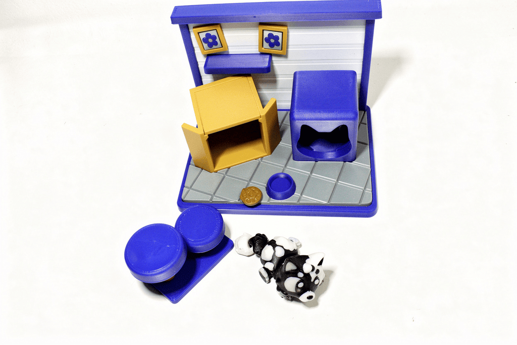 Katzen Spielzeug Set – 3D Druck Tierfiguren mit Katzenhaus – Swiss Made - Protoplot3D
