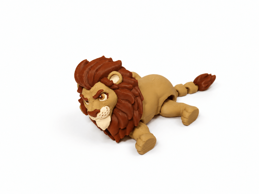 Löwe – Savannenkönig | Bewegliche 3D-Tierfigur - ProtoPlot3D