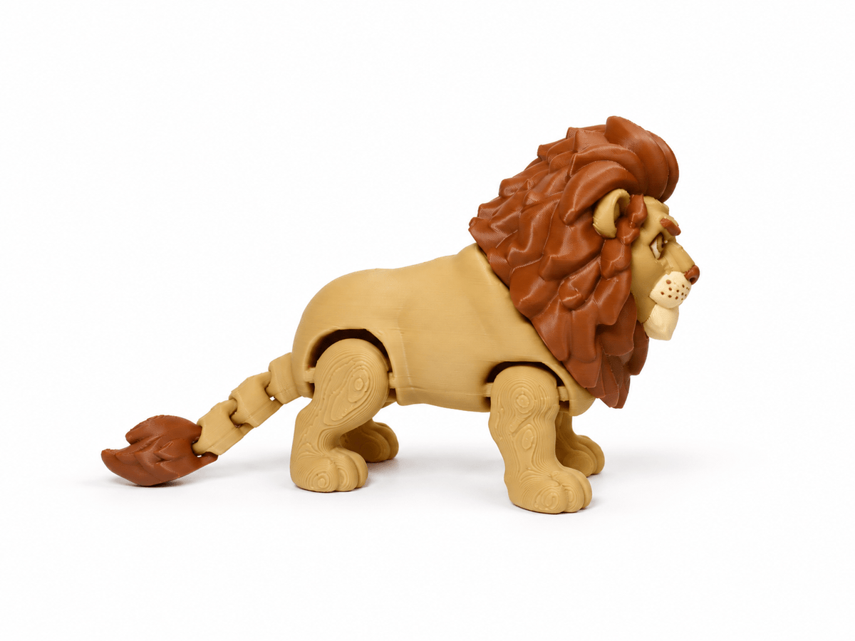 Löwe – Savannenkönig | Bewegliche 3D-Tierfigur - ProtoPlot3D