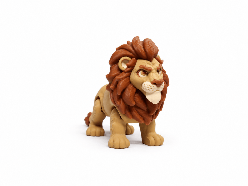 Löwe – Savannenkönig | Bewegliche 3D-Tierfigur - ProtoPlot3D
