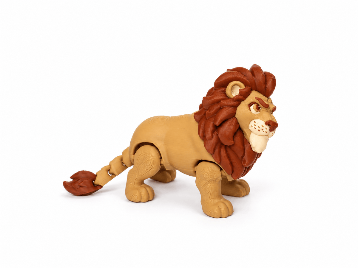 Löwe – Savannenkönig | Bewegliche 3D-Tierfigur - ProtoPlot3D