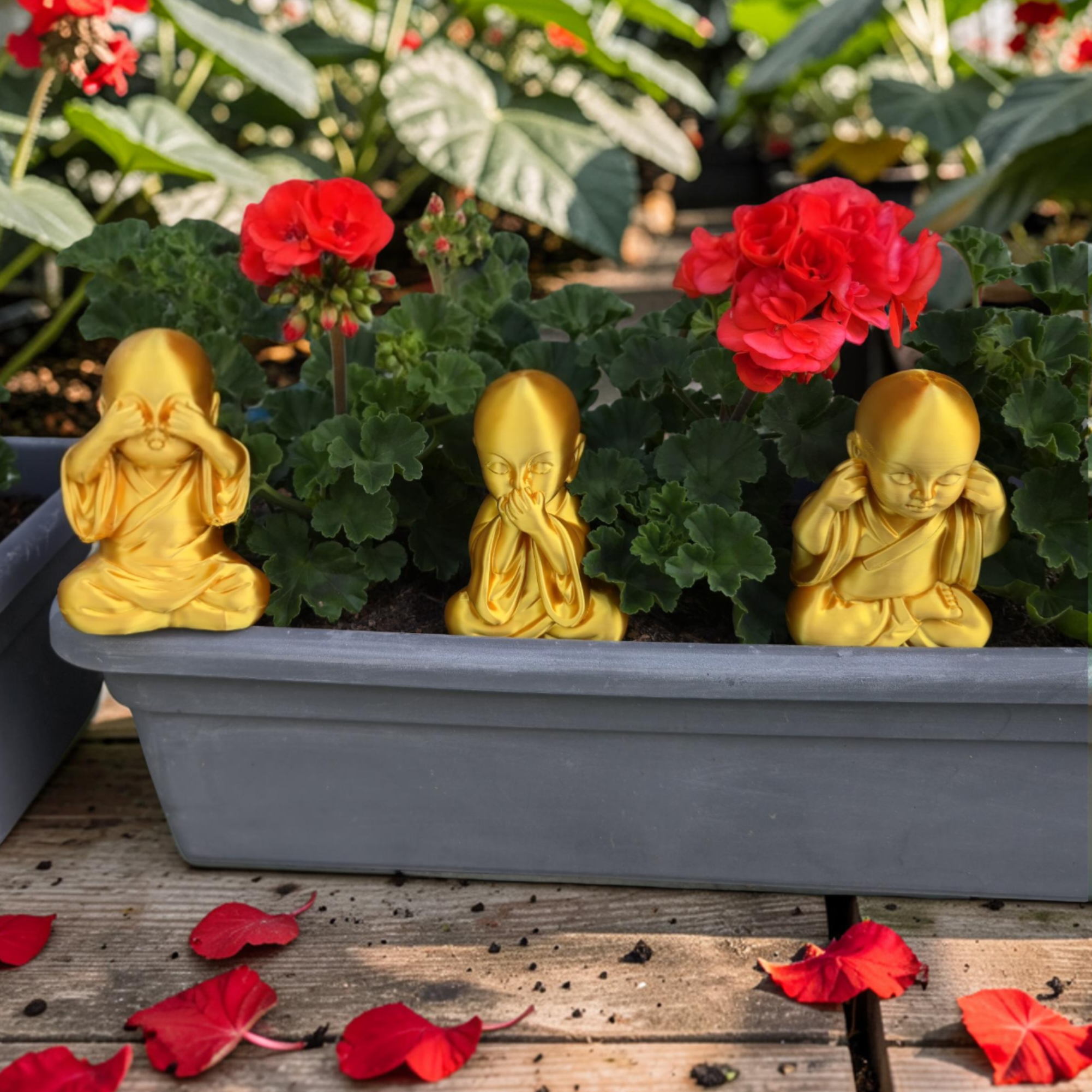 Mönche Set – Gold Edition - Swiss Made 3D Druck - Protoplot3D