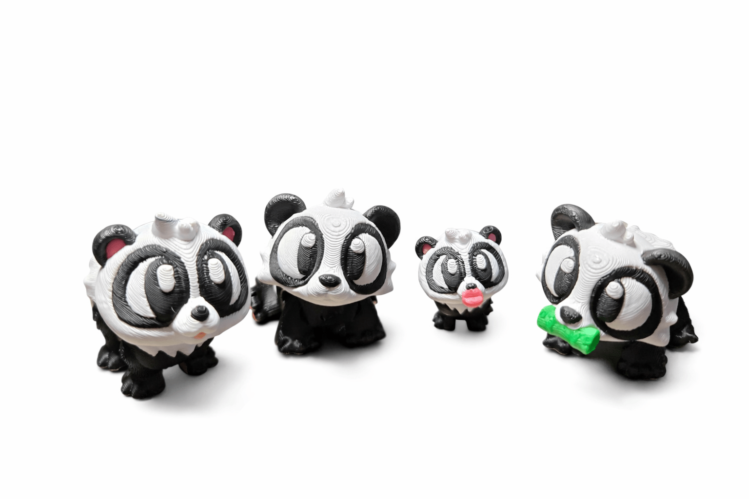 Panda Figuren Set & Einzelfiguren – 3D Druck Spielzeug – Swiss Made - Protoplot3D