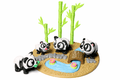 Panda Paradies Spielset – mit Teich & Bambus – 3D Druck Tierfiguren – Swiss Made - Protoplot3D