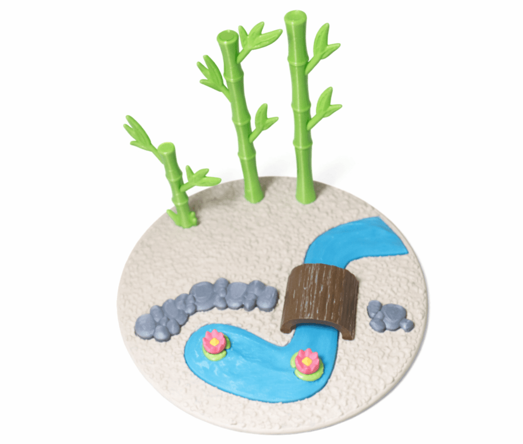 Panda Paradies Spielset – mit Teich & Bambus – 3D Druck Tierfiguren – Swiss Made - Protoplot3D