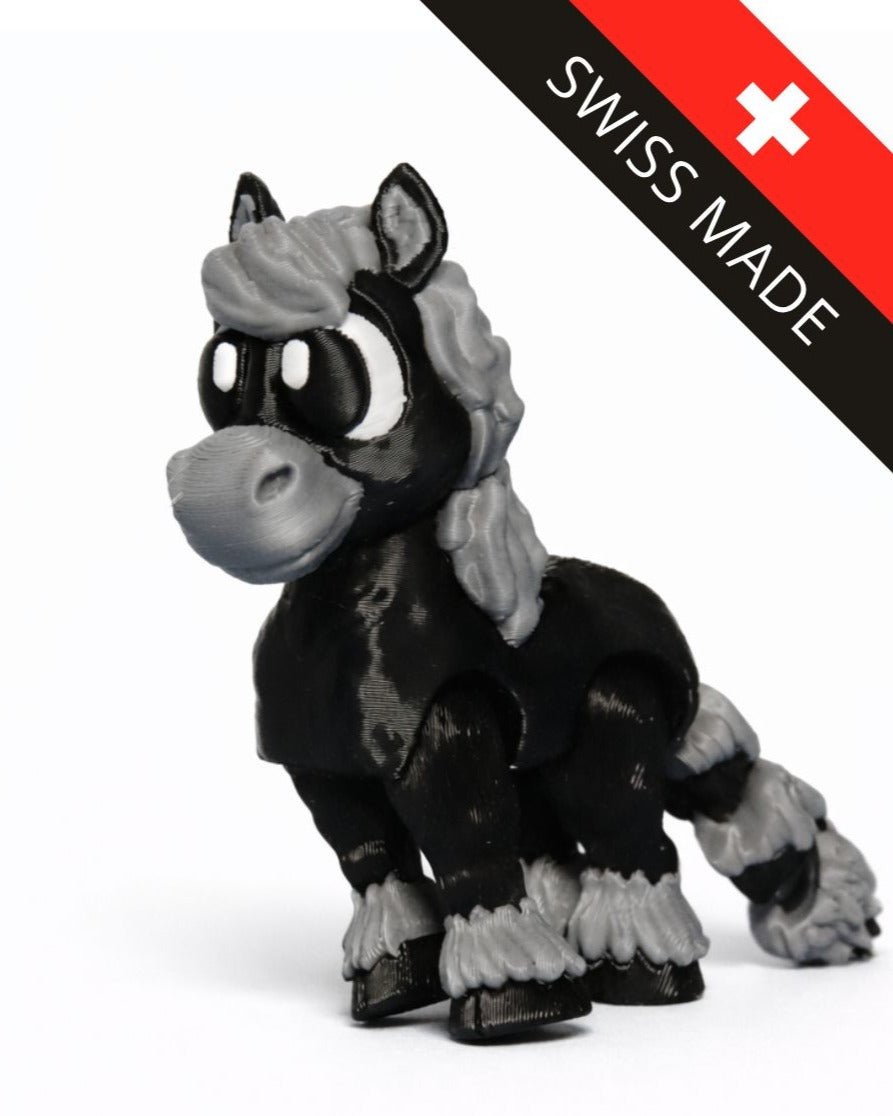 Pferd & Fohlen 3D Druck Spielzeug – bewegliche Tierfiguren – Swiss Made - Protoplot3D