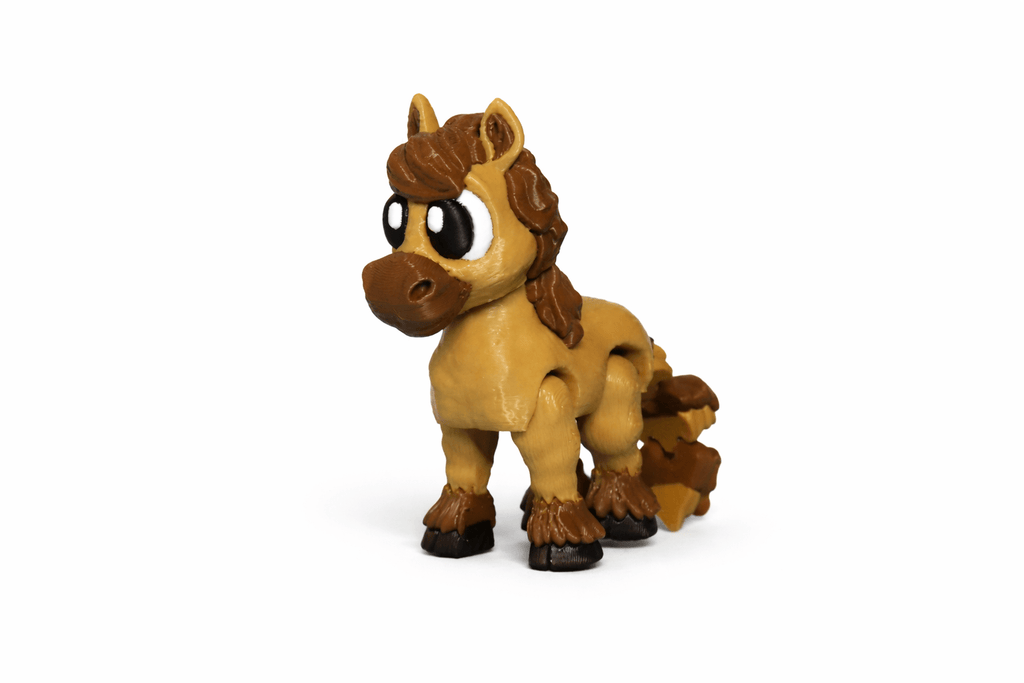 Pferd & Fohlen 3D Druck Spielzeug – bewegliche Tierfiguren – Swiss Made - Protoplot3D