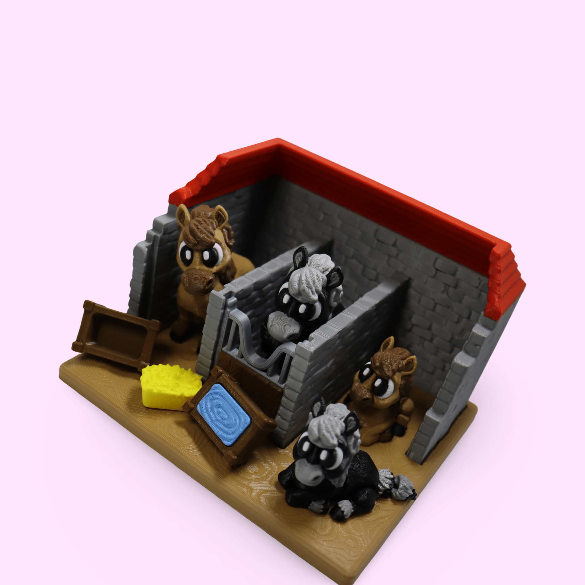 Pferd & Fohlen Spielset – Tierwelt Swiss Made - Protoplot3D