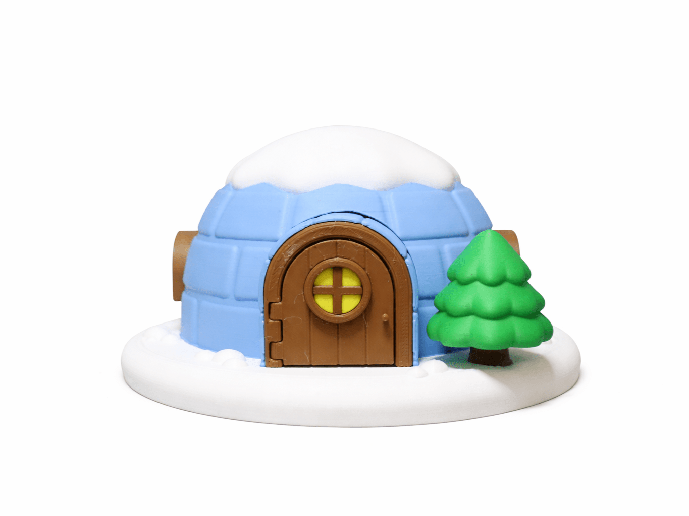Pinguin Spielzeug Set – 3D Druck Tierfiguren mit Iglu – beweglich – Swiss Made - Protoplot3D