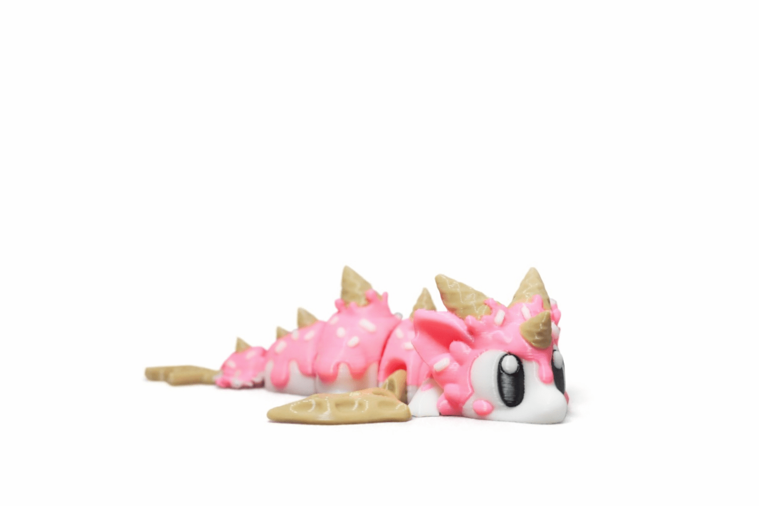 ProtoDrache IceCream – 3D Druck Drache – beweglich – Eis Drache – Spielzeug – Swiss Made - Protoplot3D