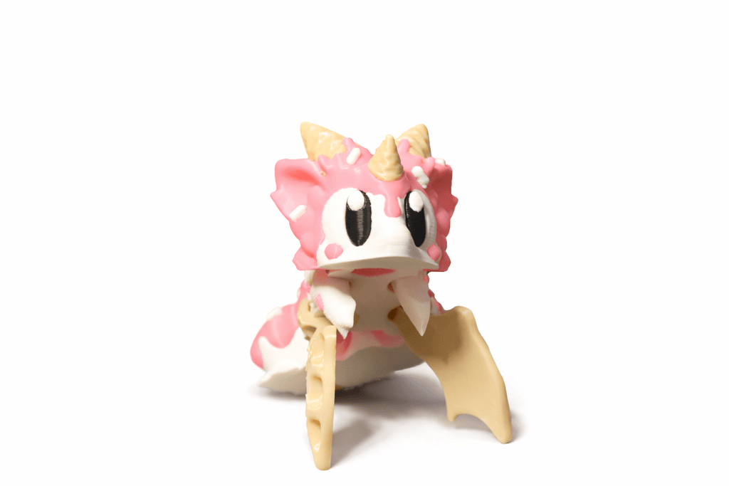 ProtoDrache IceCream – 3D Druck Drache – beweglich – Eis Drache – Spielzeug – Swiss Made - Protoplot3D