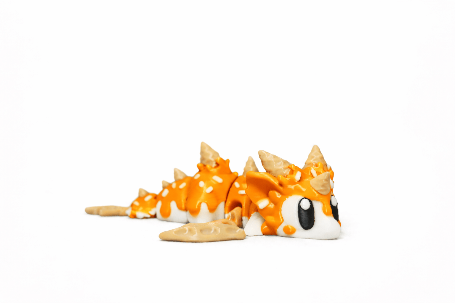 ProtoDrache IceCream – 3D Druck Drache – beweglich – Eis Drache – Spielzeug – Swiss Made - Protoplot3D