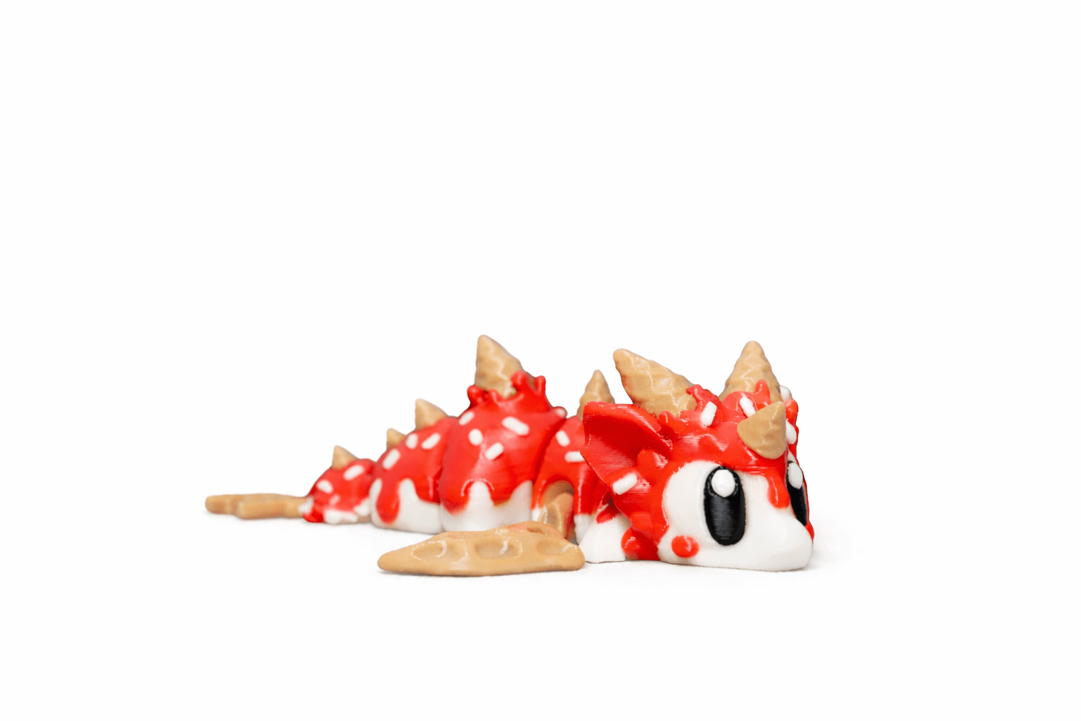 ProtoDrache IceCream – 3D Druck Drache – beweglich – Eis Drache – Spielzeug – Swiss Made - Protoplot3D