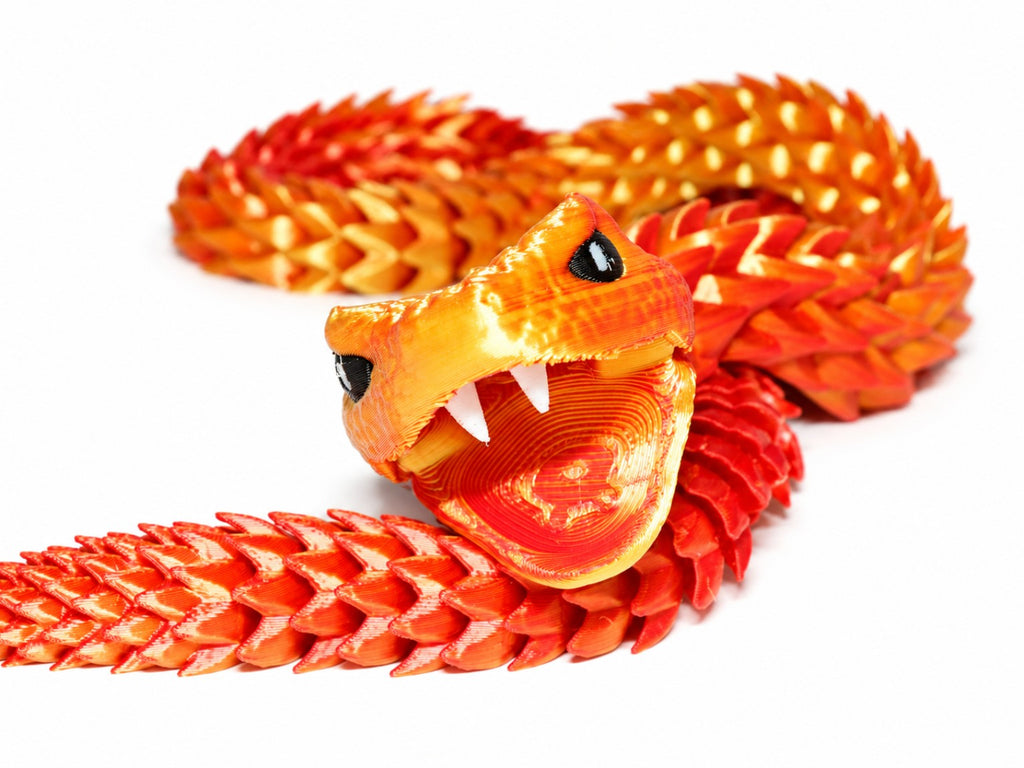 ProtoSchlange Flamira Schlangenkopf mit schwarzem Auge – Detail
