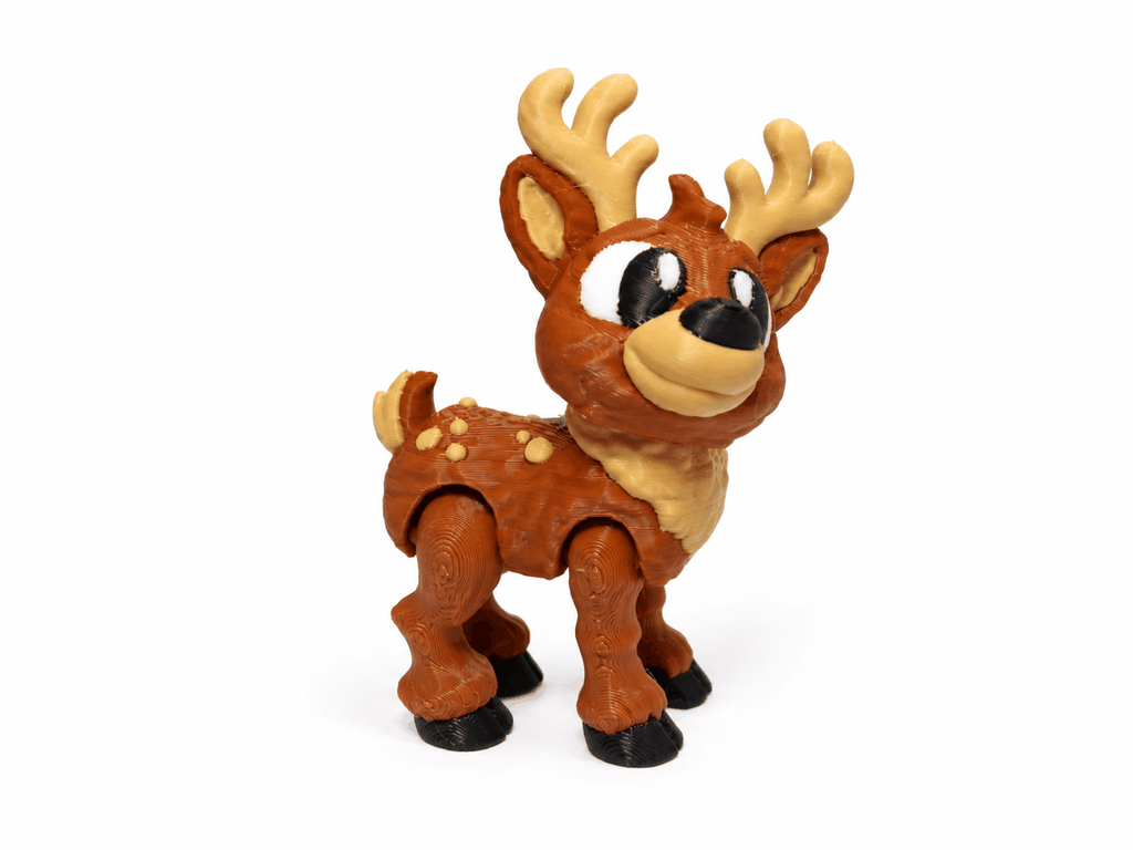 Rentier Flocke | Bewegliche Rentierfigur - ProtoPlot3D