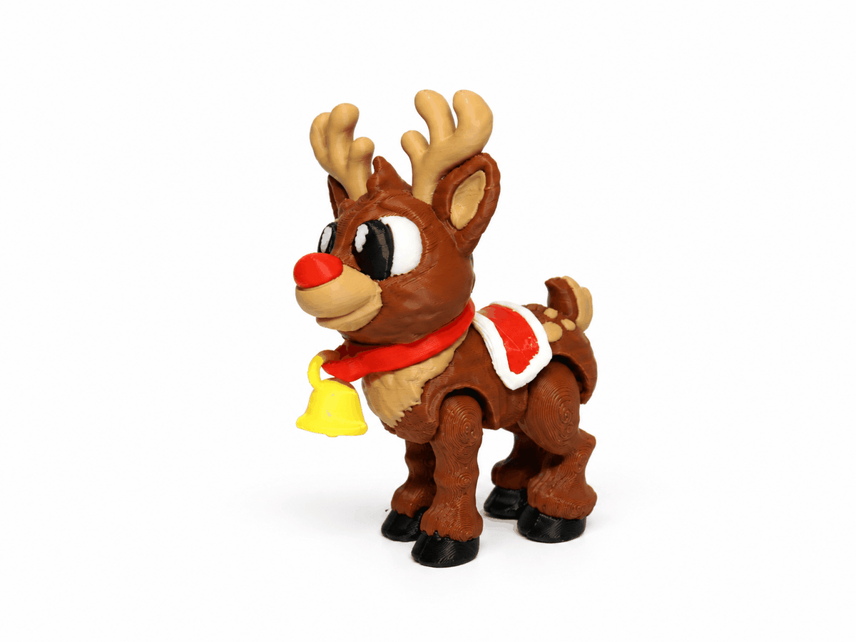 Rentier Flocke | Bewegliche Rentierfigur - ProtoPlot3D
