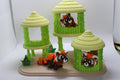 Rote Panda Spielset mit Bambushäusern – 3D Druck Tierfiguren – Spielwelt – Swiss Made