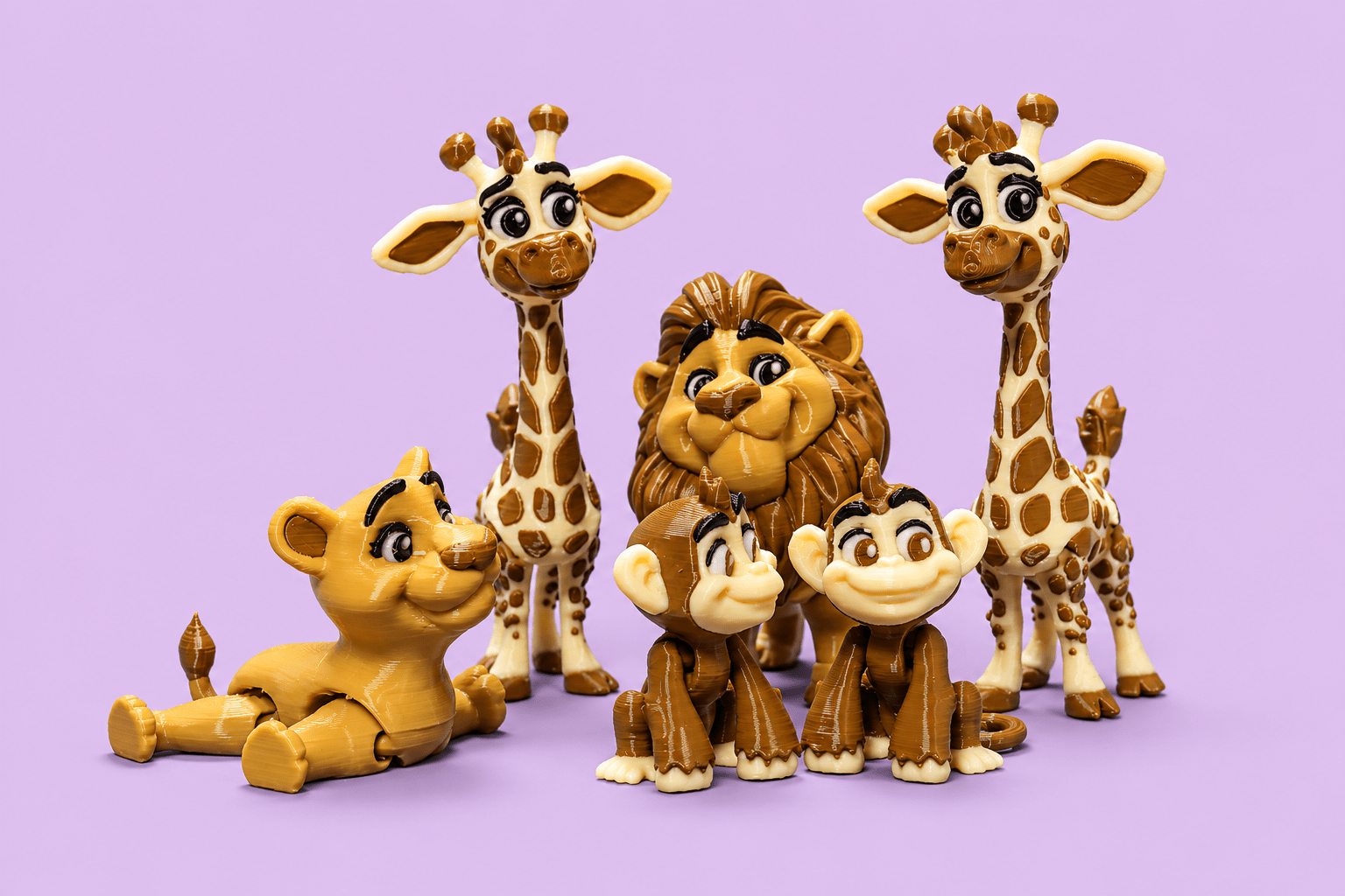 Safari Tierwelt Spielset – 3D Druck Spielzeug Swiss Made - Protoplot3D