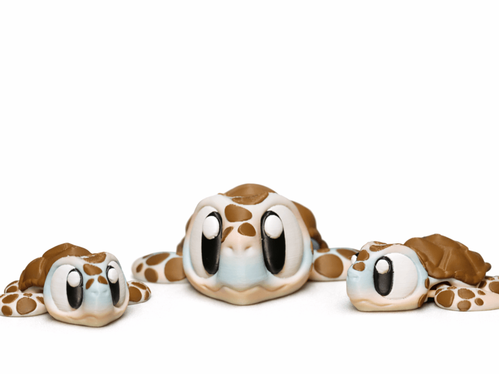 Schildkröten Familie Spielset – 3D Druck Tierfiguren – Baby & Mami – Spielzeug – Swiss Made - Protoplot3D