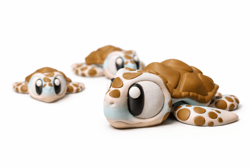 Schildkröten Familie Spielset – 3D Druck Tierfiguren – Baby & Mami – Spielzeug – Swiss Made - Protoplot3D