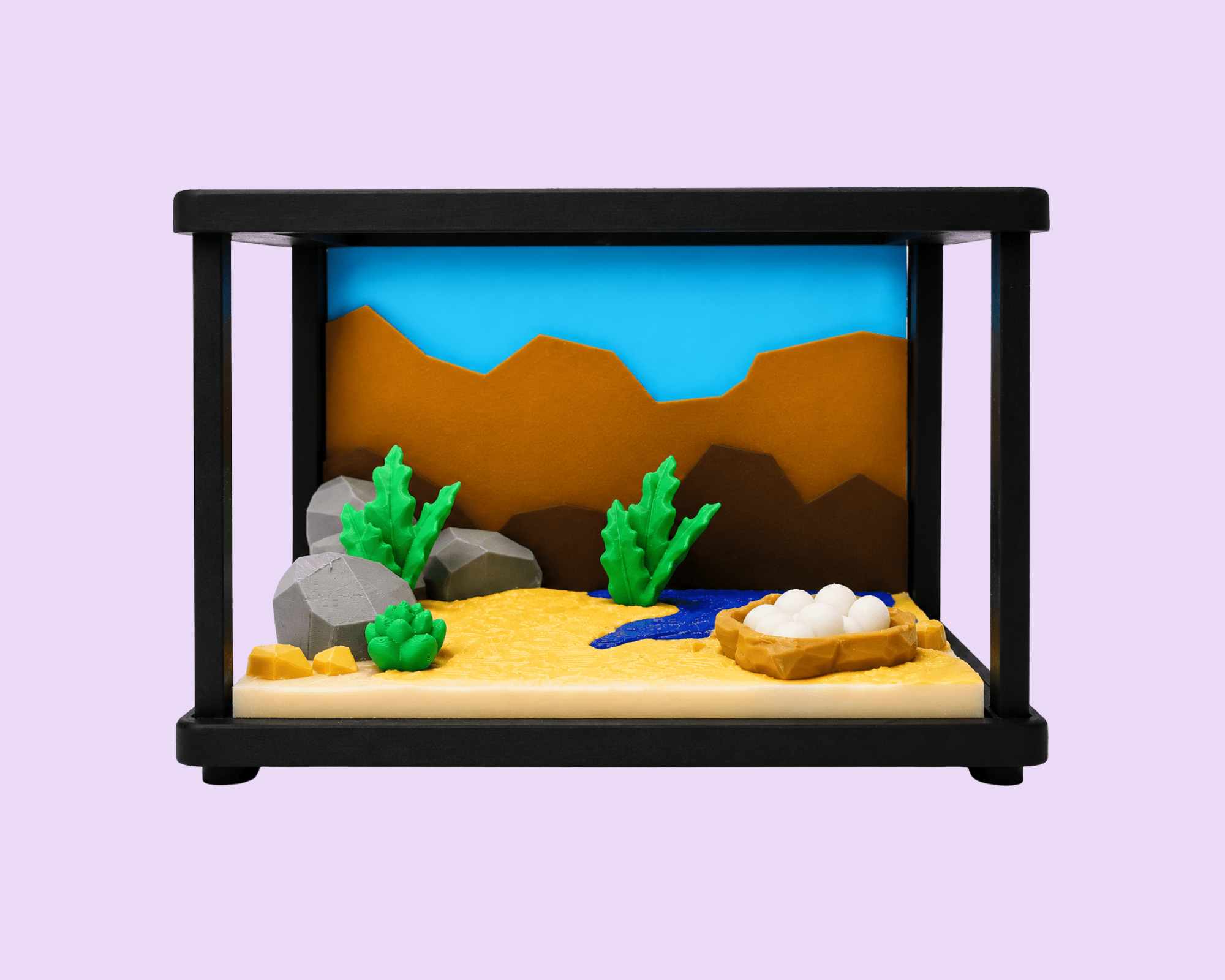 Schildkröten Spielset mit Terrarium – 3D Druck Swiss Made - Protoplot3D