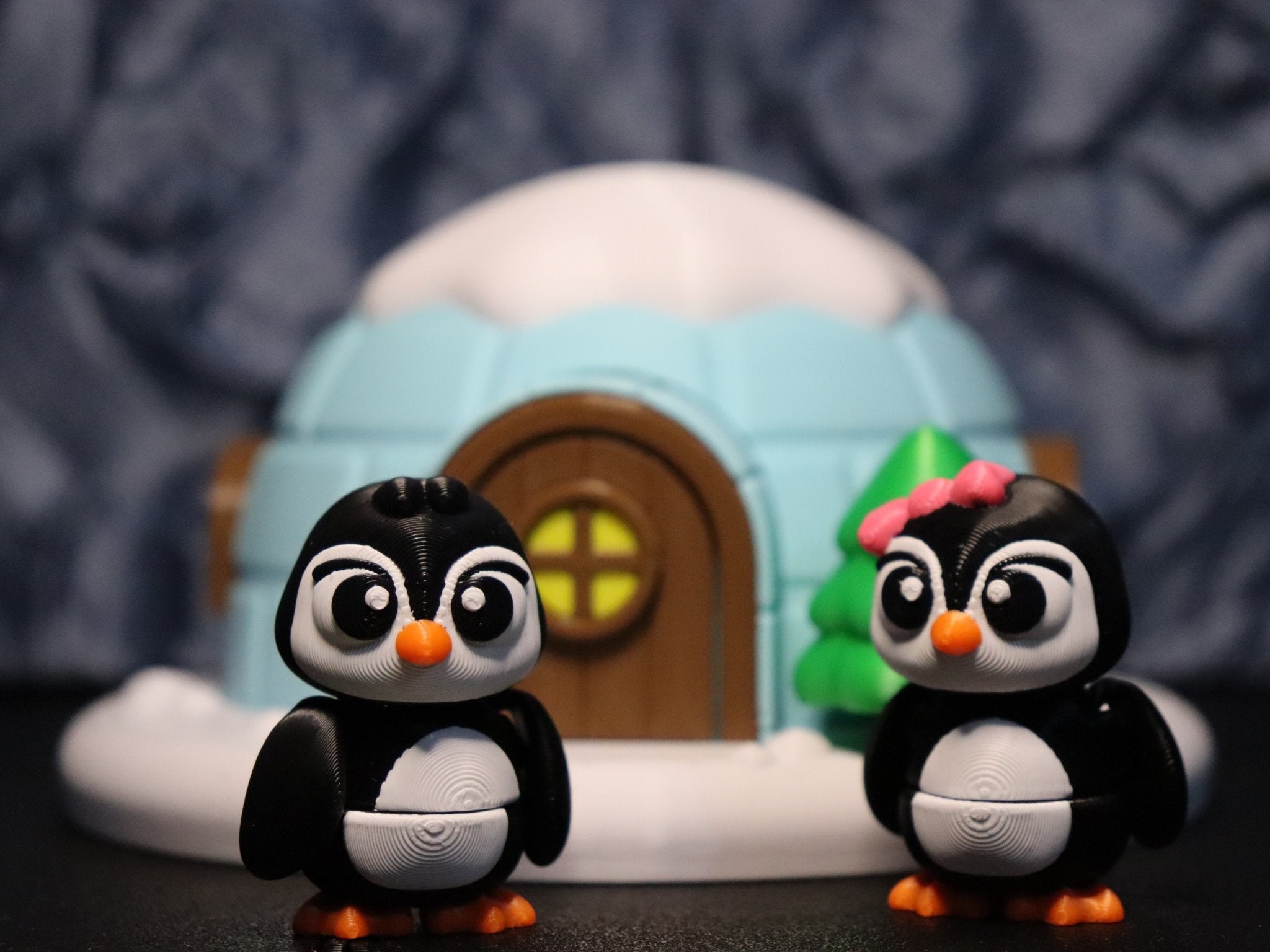 Set: Pinguin - Duo im Iglu - Protoplot3D