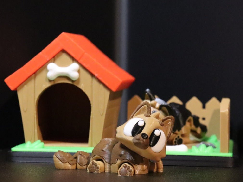 Set: Schäferhund mit Hütte - Protoplot3D